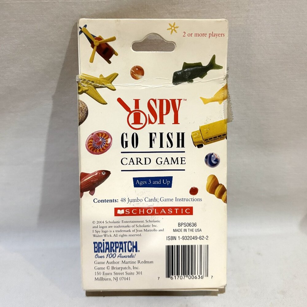 I SPY GO FISH Card Game 2004 by Briarpatch 48 Jumbo Cards and Instructions Used